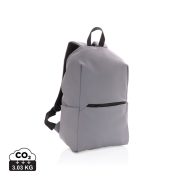 Smooth PU 15.6"laptop backpack, grey
