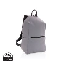 Smooth PU 15.6"laptop backpack, grey