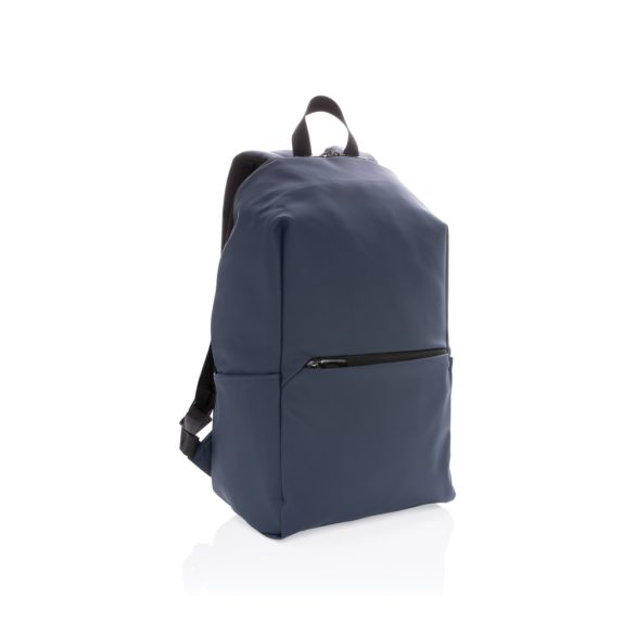 "Smooth PU 15.6""laptop backpack", navy