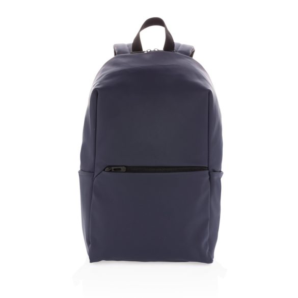 "Smooth PU 15.6""laptop backpack", navy