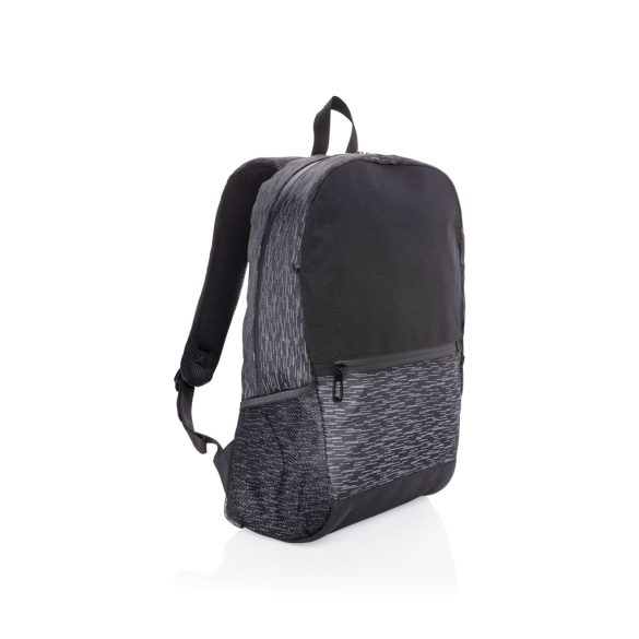 AWARE™ RPET Reflective laptop backpack, black