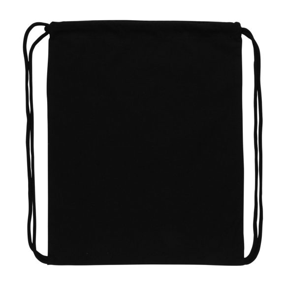 Impact AWARE™ recycled cotton drawstring backpack 145g, black