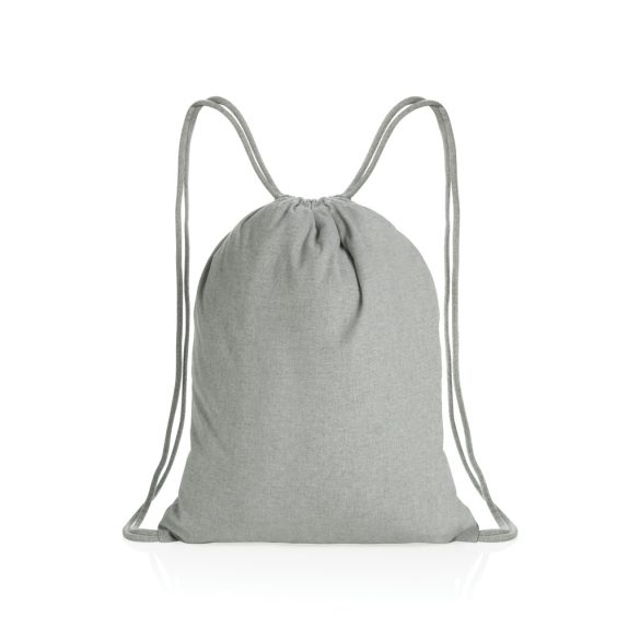 Impact AWARE™ recycled cotton drawstring backpack 145g, grey