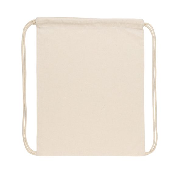 Impact AWARE™ recycled cotton drawstring backpack 145g, off white