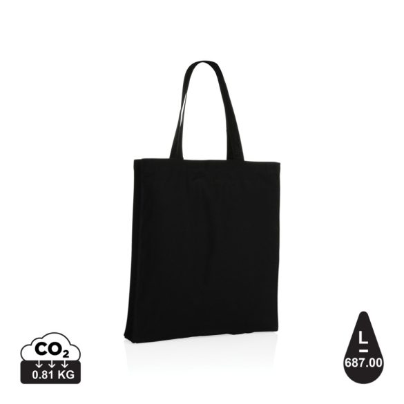 Impact AWARE™ Recycled cotton tote w/bottom 145g, black