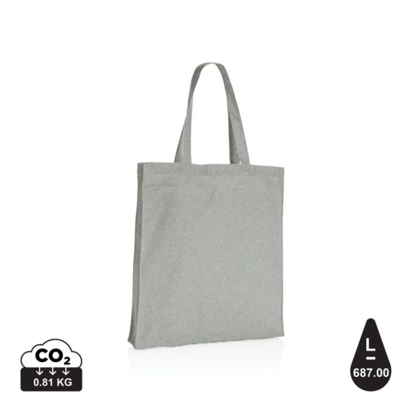 Impact AWARE™ Recycled cotton tote w/bottom 145g, grey