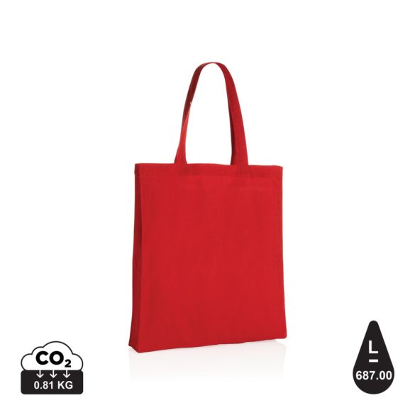 Impact AWARE™ Recycled cotton tote w/bottom 145g, red