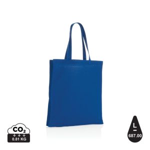 Impact AWARE™ Recycled cotton tote w/bottom 145g, blue