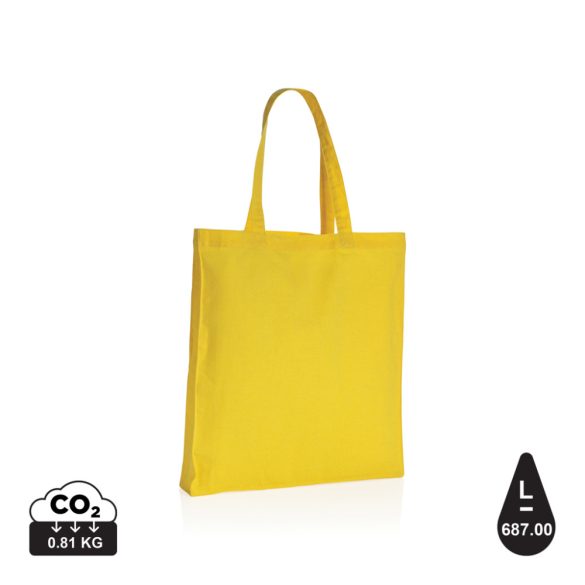 Impact AWARE™ Recycled cotton tote w/bottom 145g, yellow