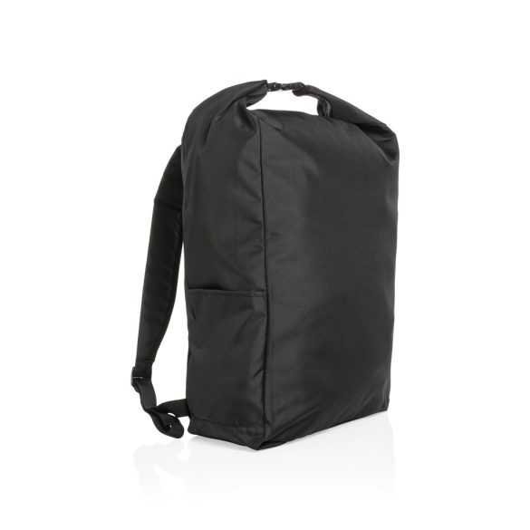 Impact AWARE™ RPET lightweight rolltop backpack, black