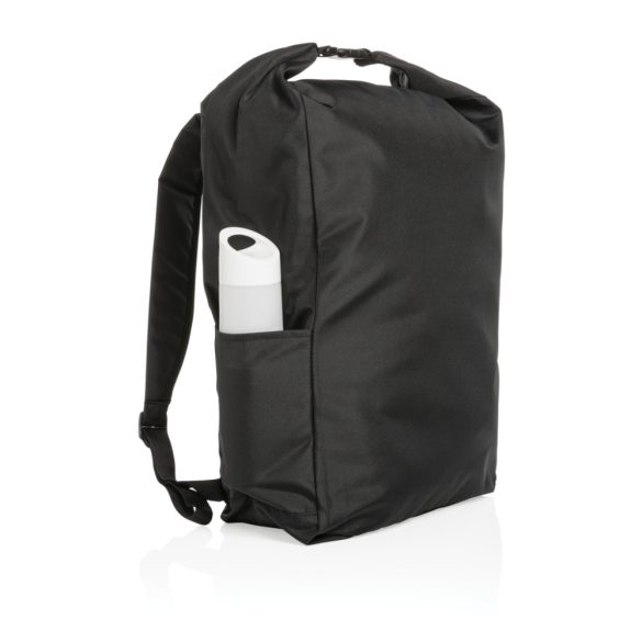 Impact AWARE™ RPET lightweight rolltop backpack, black