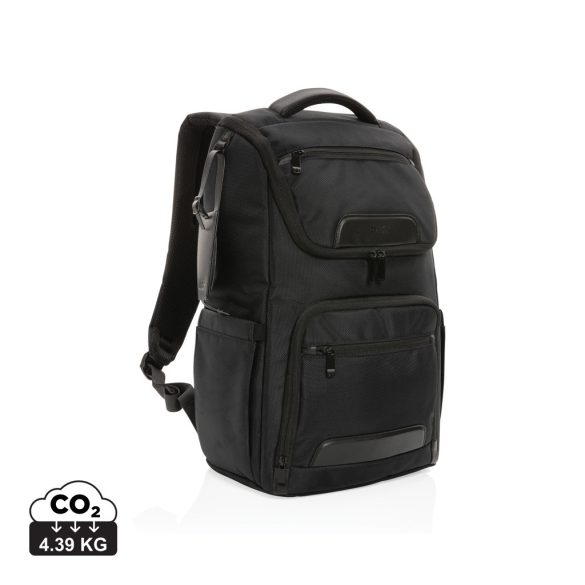 Swiss Peak AWARE™ RPET Voyager 15.6" laptop backpack, black