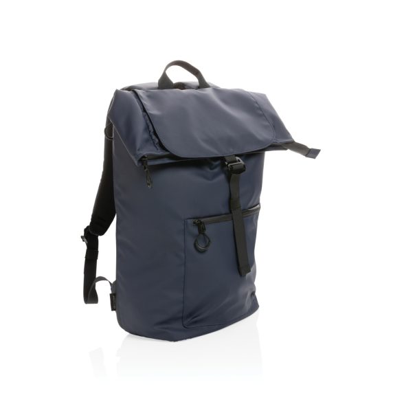 Impact AWARE™ RPET water resistant 15.6" laptop backpack, navy