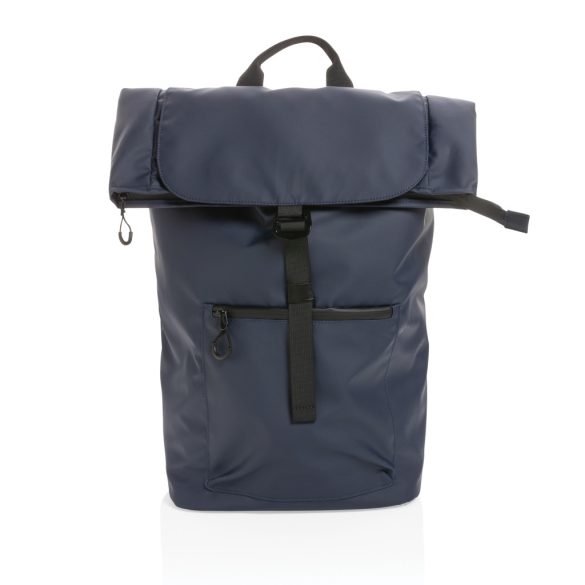 Impact AWARE™ RPET water resistant 15.6" laptop backpack, navy