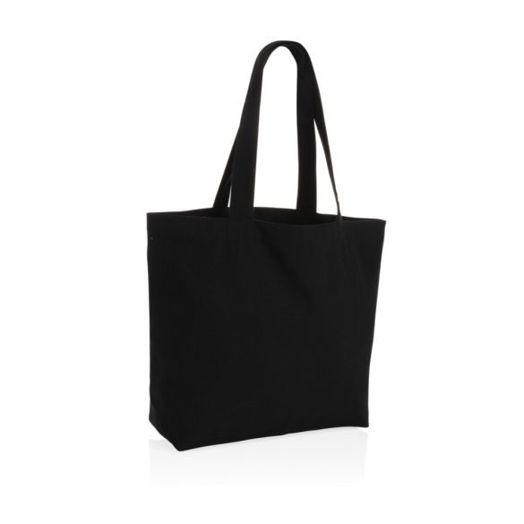 Impact Aware™ 240 gsm rcanvas shopper w/pocket undyed, black