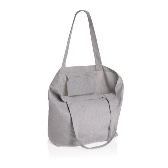 Impact Aware™ 240 gsm rcanvas shopper w/pocket undyed, grey