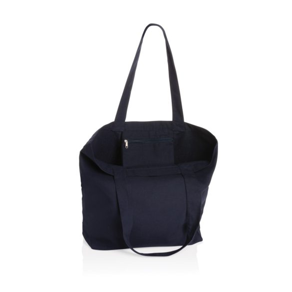 Impact Aware™ 240 gsm rcanvas shopper w/pocket undyed, navy