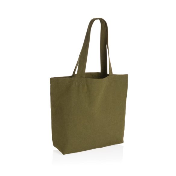 Impact Aware™ 240 gsm rcanvas shopper w/pocket undyed, green