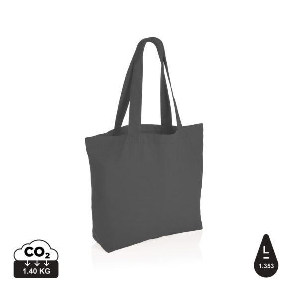 Impact Aware™ 240 gsm rcanvas shopper w/pocket undyed, anthracite