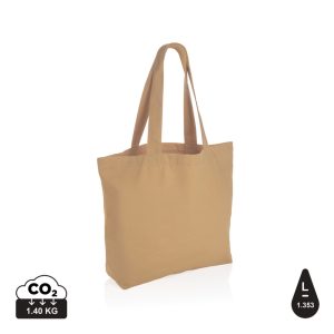 Impact Aware™ 240 gsm rcanvas shopper w/pocket undyed, brown