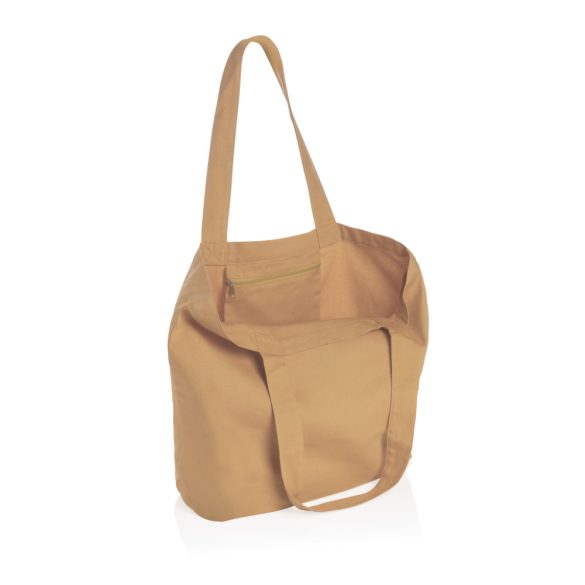 Impact Aware™ 240 gsm rcanvas shopper w/pocket undyed, brown