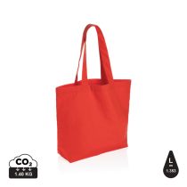 Impact Aware™ 240 gsm rcanvas shopper w/pocket, red