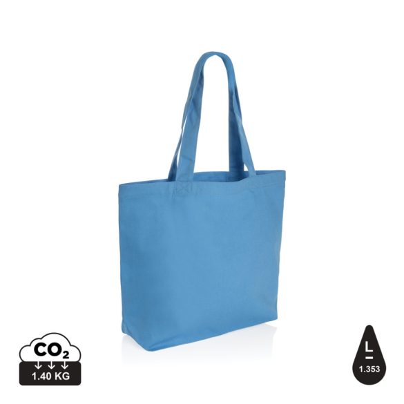 Impact Aware™ 240 gsm rcanvas shopper w/pocket, blue