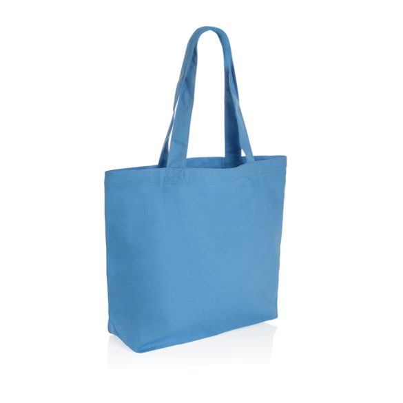 Impact Aware™ 240 gsm rcanvas shopper w/pocket, blue