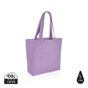 Impact Aware™ 240 gsm rcanvas shopper w/pocket, lavender