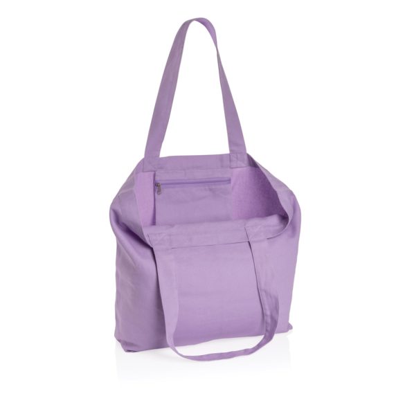 Impact Aware™ 240 gsm rcanvas shopper w/pocket, lavender