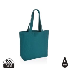 Impact Aware™ 240 gsm rcanvas shopper w/pocket, verdigris