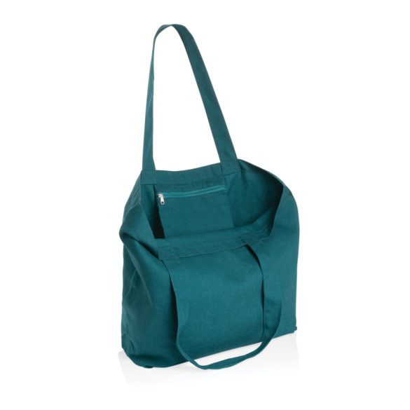 Impact Aware™ 240 gsm rcanvas shopper w/pocket, verdigris