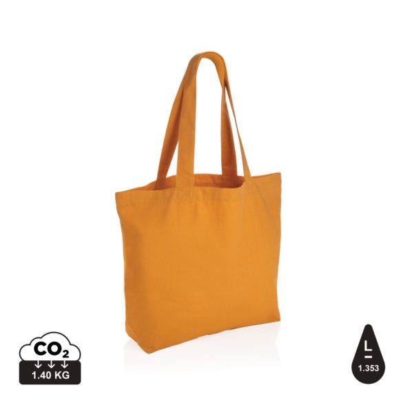 Impact Aware™ 240 gsm rcanvas shopper w/pocket, orange