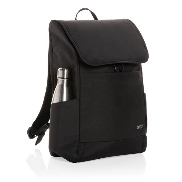 Swiss Peak Fern AWARE™ RPET all over zipper 15.6" backpack, black