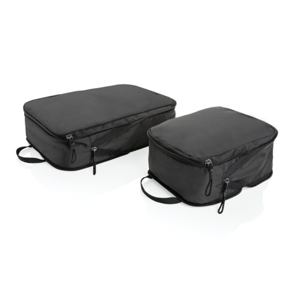 Swiss Peak Ridge AWARE™ RPET compression travel cubes 2pc, black