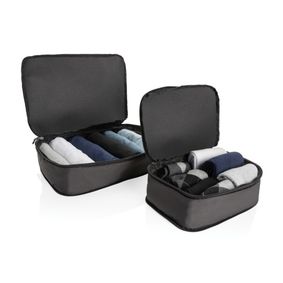 Swiss Peak Ridge AWARE™ RPET compression travel cubes 2pc, black