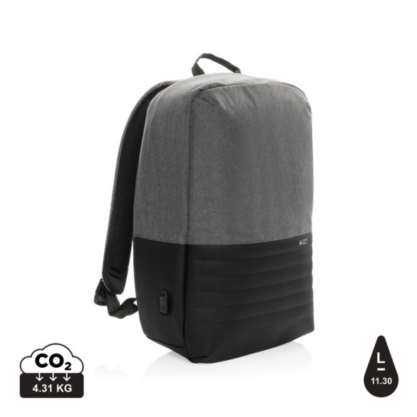 Swiss Peak AWARE™ RFID anti-theft 15'' laptop backpack, grey