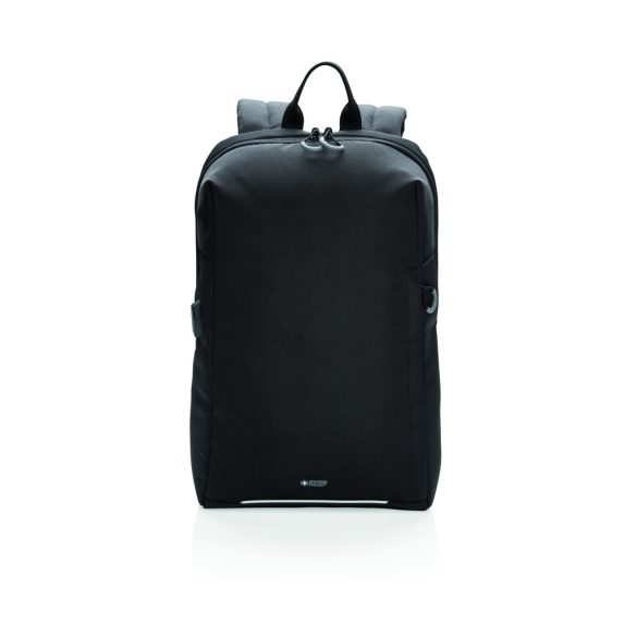 Swiss Peak AWARE™ RFID and USB A laptop backpack, black