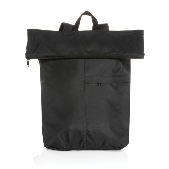 Dillon AWARE™ RPET lighweight foldable backpack, black
