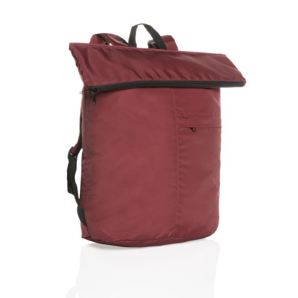 Dillon AWARE™ RPET lightweight foldable backpack, red