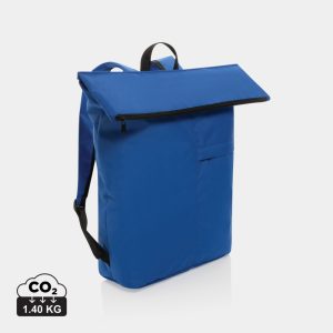 Dillon AWARE™ RPET lightweight foldable backpack, royal blue