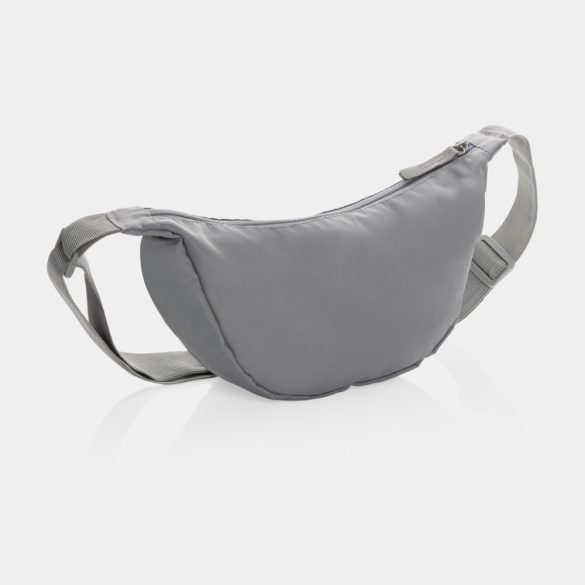 Crescent AWARE™ RPET half moon sling bag, silver grey