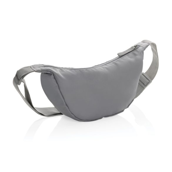 Crescent AWARE™ RPET half moon sling bag, silver grey