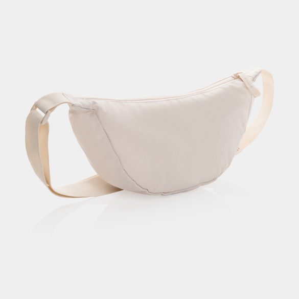 Crescent AWARE™ RPET half moon sling bag, beige