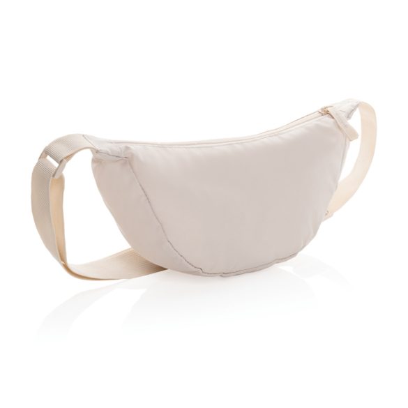 Crescent AWARE™ RPET half moon sling bag, beige