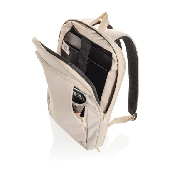 Flexpack Aware™ RPET Expandable Slim 15.6" Laptop Backpack, beige