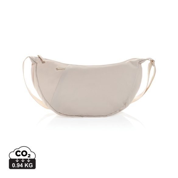 Crescent XL AWARE™ RPET half moon sling bag, beige