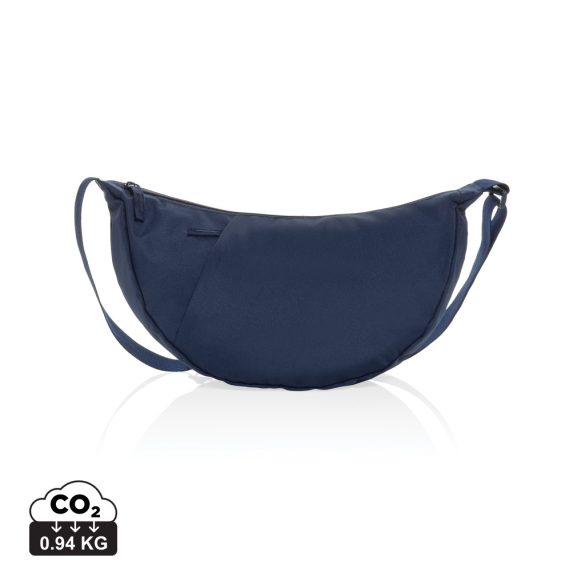 Crescent XL AWARE™ RPET half moon sling bag, navy