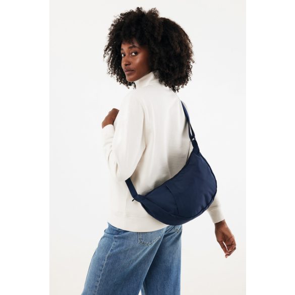 Crescent XL AWARE™ RPET half moon sling bag, navy