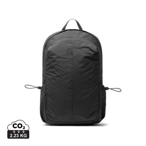 KENTO URBAN RCS recycled nylon 15.6 inch Backpack with front, black